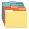 Universal Deluxe Colored 1/3-Cut Top Tab Letter Size File Folders - Assorted (100/Box)